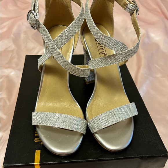 Shoes - Silver Strappy Heels